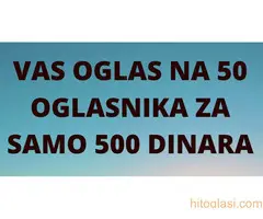 vas oglas na 50 oglasnika